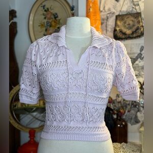 Knitted cropped sweater